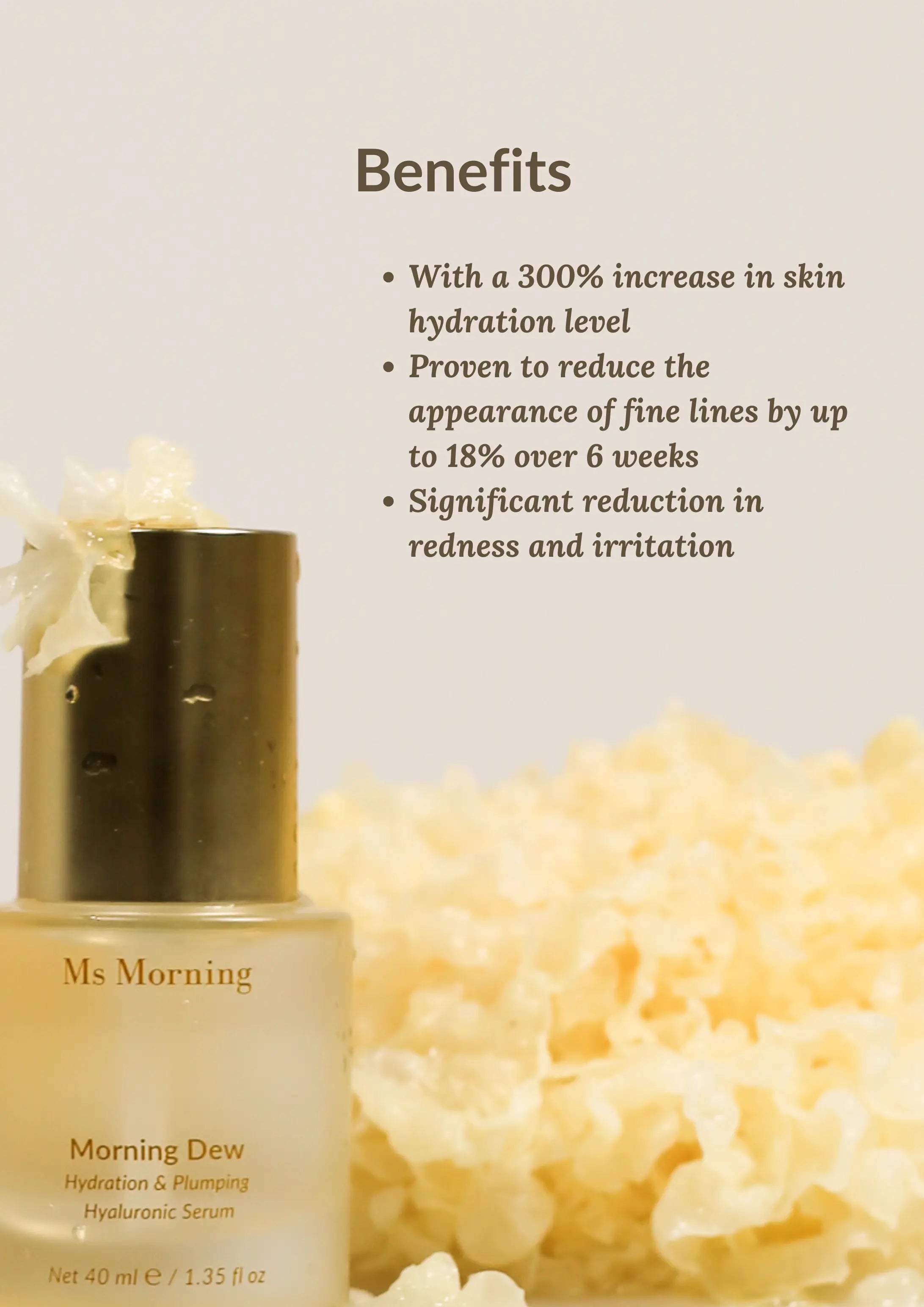 Morning Dew Hydration & Plumping Hyaluronic Serum Ms Morning