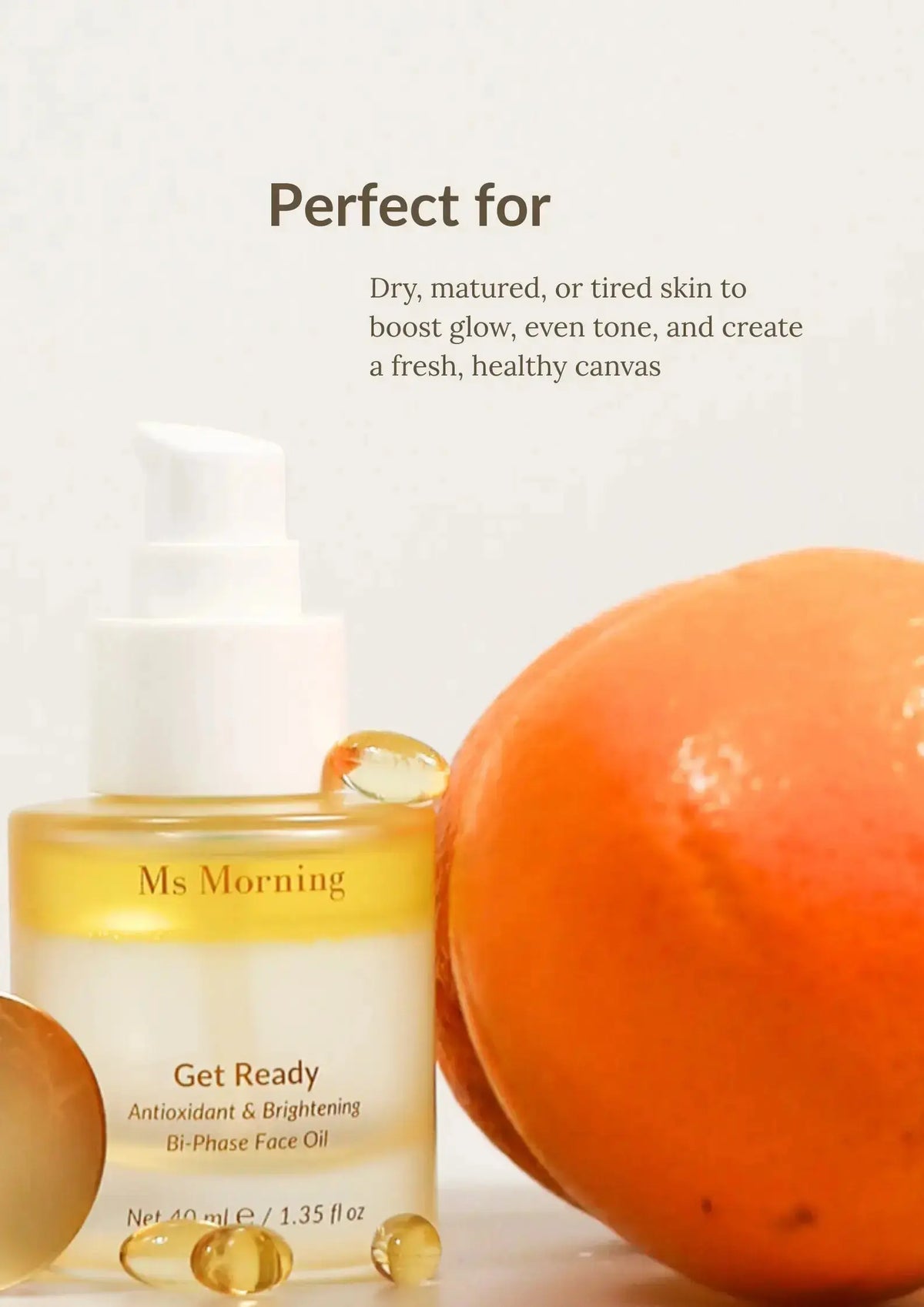 Ms Morning Get Ready Bi-Phase Face Oil | Antioxidant & Brightening | Ms Morning